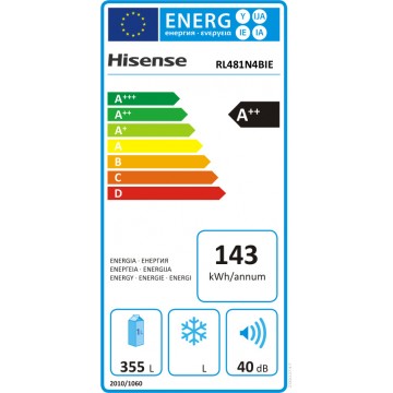 Hisense RL481N4BIE Μονόπορτο Ψυγείο συντήρηση